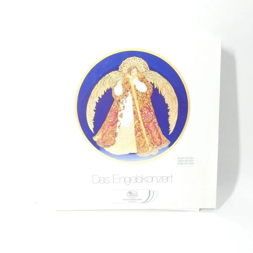 Das Engelskonzert Angel With Flute Plate - Hutschenreuther Germany Hallett